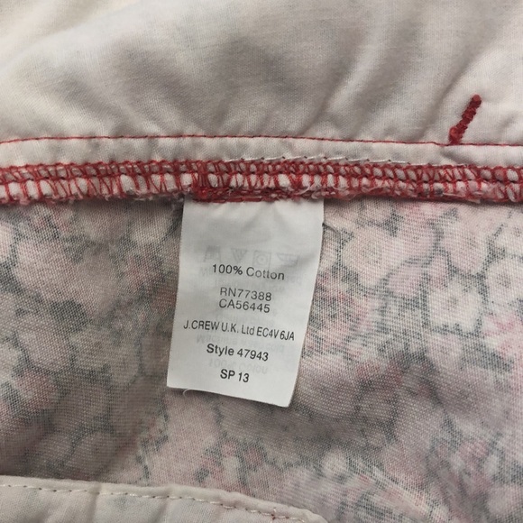 J.Crew Floral print 100% cotton chino shorts sz 00 - Picture 7 of 8